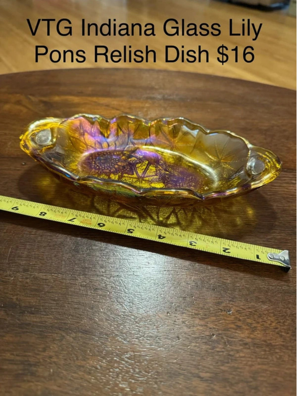 Vintage Indiana Glass Lily Pons Relish Dish